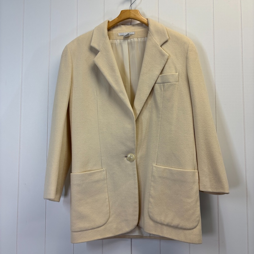 The Limited Y2K Minimalist Wool Cashmere Blazer Women M Classic Quiet Luxury